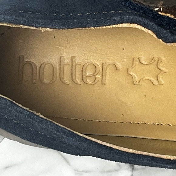 Hotter Wren Mary Jane Shoes women’s US size 6 navy and brown suede - Picture 7 of 10